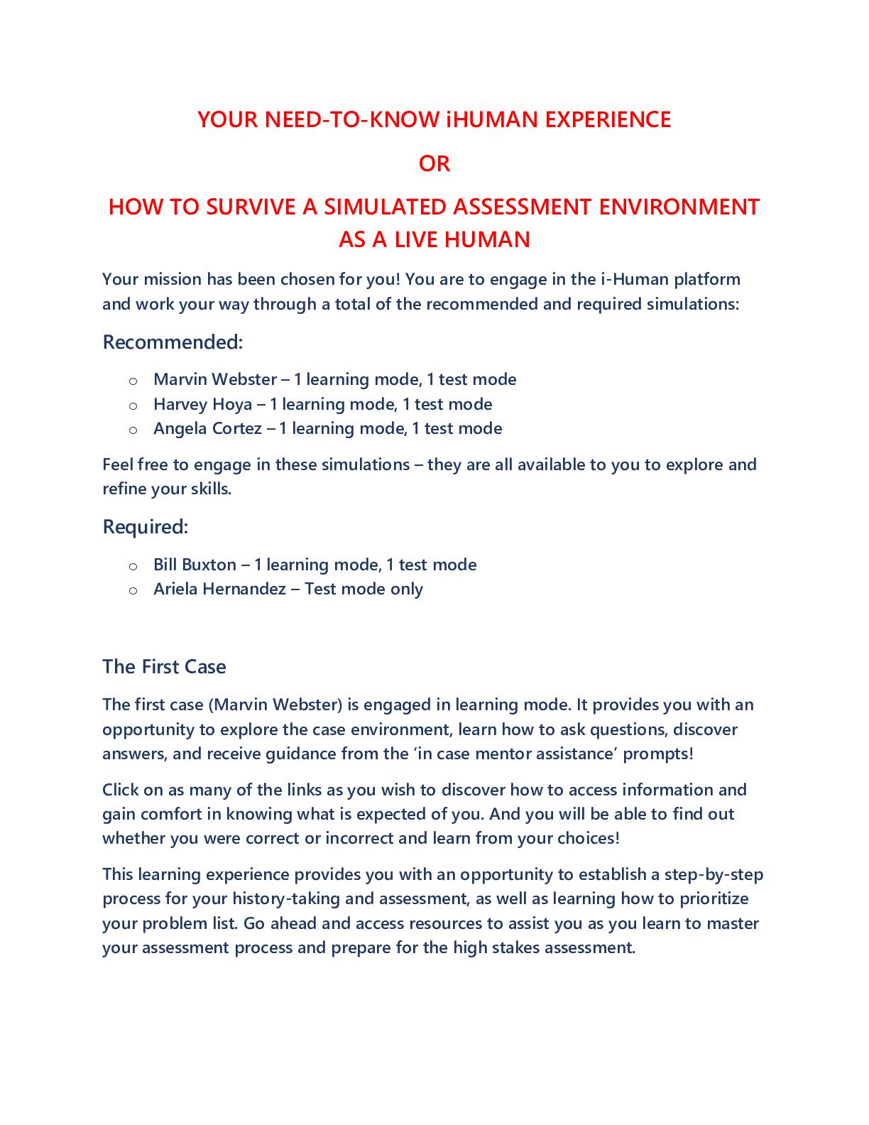 Preview image for iHuman job aid v6 (Latest Version)